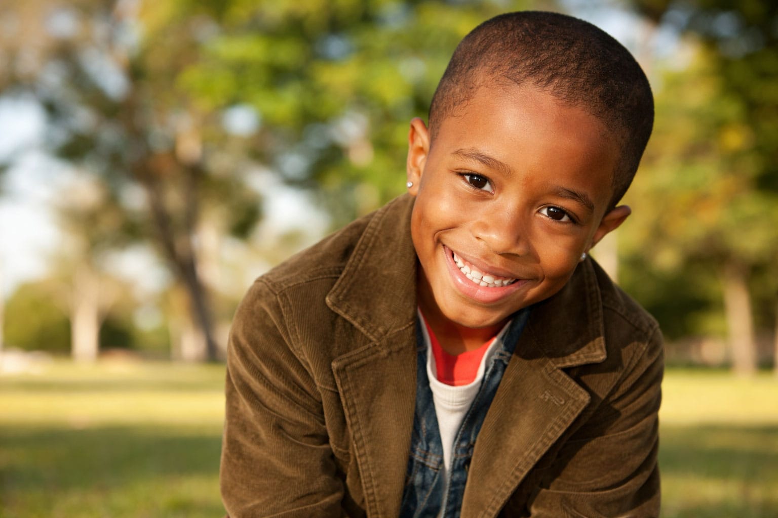 Bright smile in the park